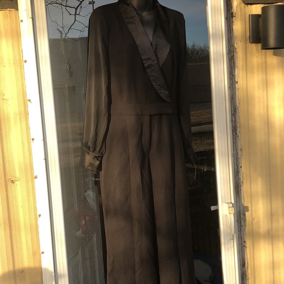 New CACHE Black Long Sleeved Buttoned Jumpsuit